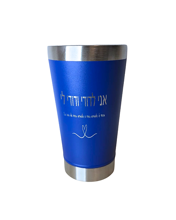 Copo térmico  – Ani Ledodi Vedodi Li - 473 ml - Azul
