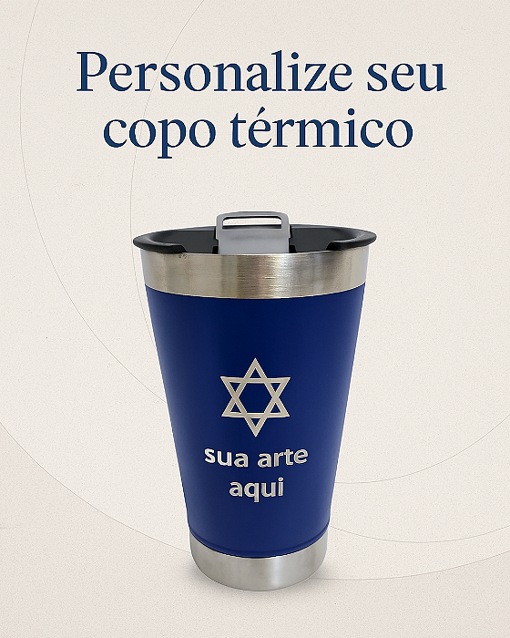 Copo Térmico Personalizado – Escolha a Cor e a Sua Arte