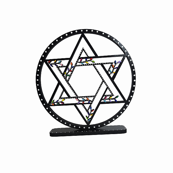 Estrela de David de mesa - Colorida