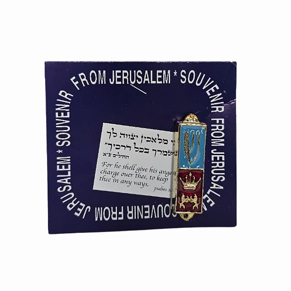 Mezuzá para Carro com Coroa e Inscrição “Yerushalayim”