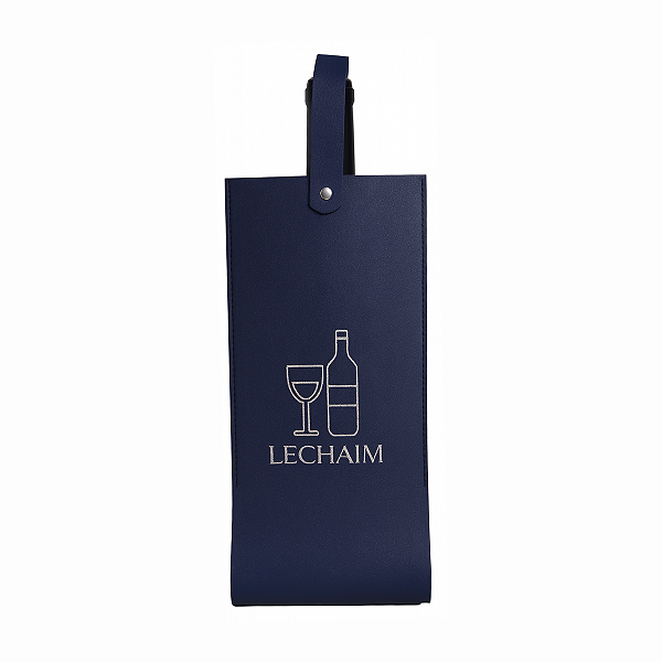 Porta vinhos - Azul marinho - "Lechaim"