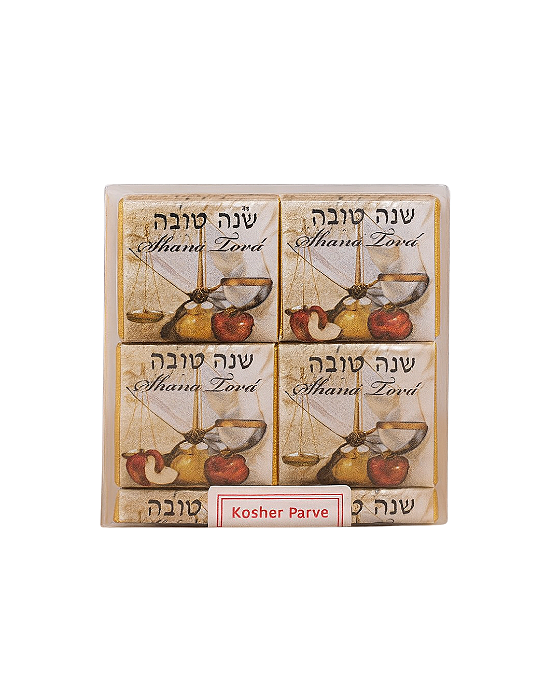 Kit 8 Tabletes de Chocolate Kosher Parve – Rosh Hashaná (112 g)