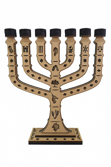 Menorá Knesset de Enfeite - MDF