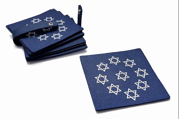 Conjunto de 8 Porta-Copos - Estrelas de Davi