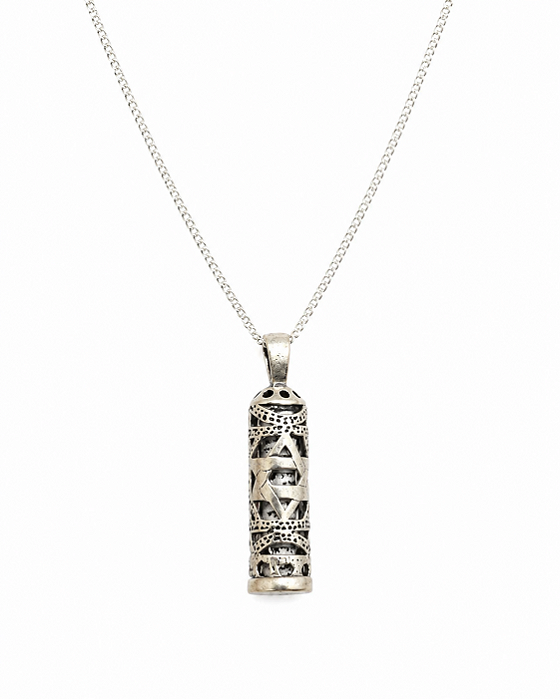 Colar Mezuzá Estrela de David - Prata 925