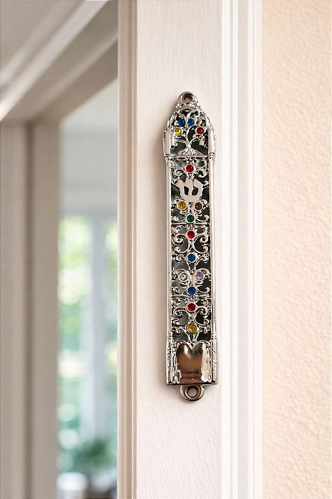 Caixinha Para Mezuzá Vazada - Metal