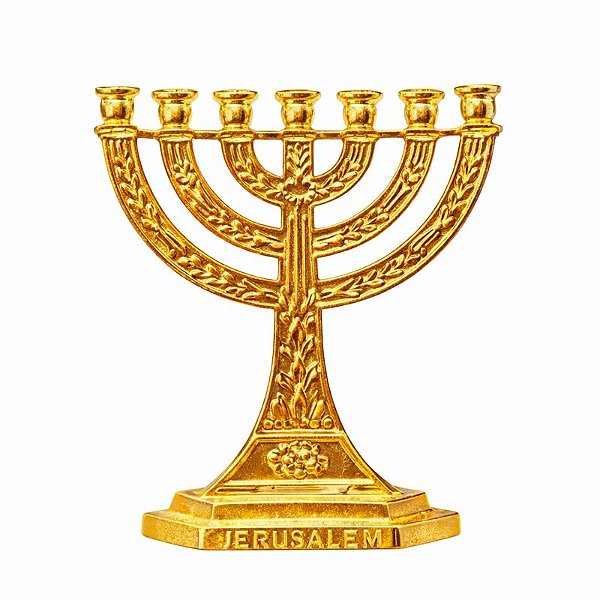 Mini Menorá de Enfeite - Dourada