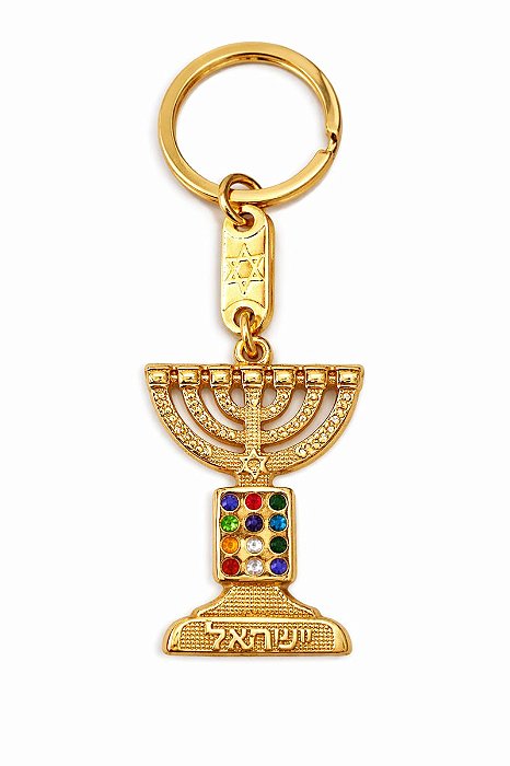 Chaveiro Menorá Doze Tribos