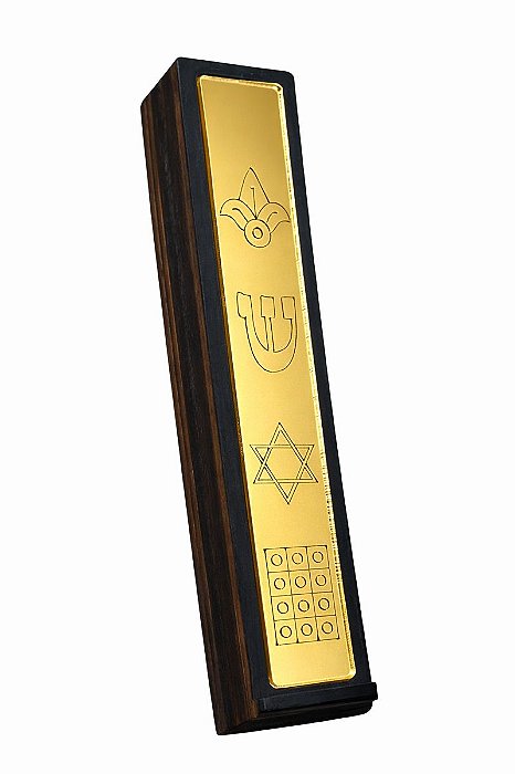Caixinha Para Mezuzá de Madeira - Acrílico