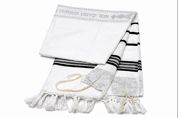 Talit Gadol de Algodão - Tamanho 55