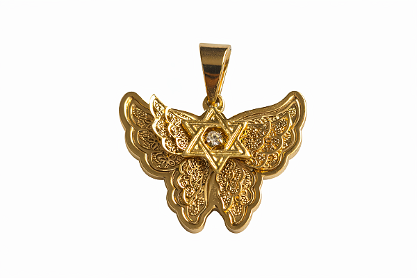 Pingente Borboleta - Estrela de David