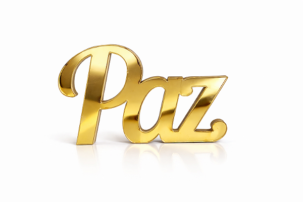 Enfeite Paz - Acrílico e Madeira