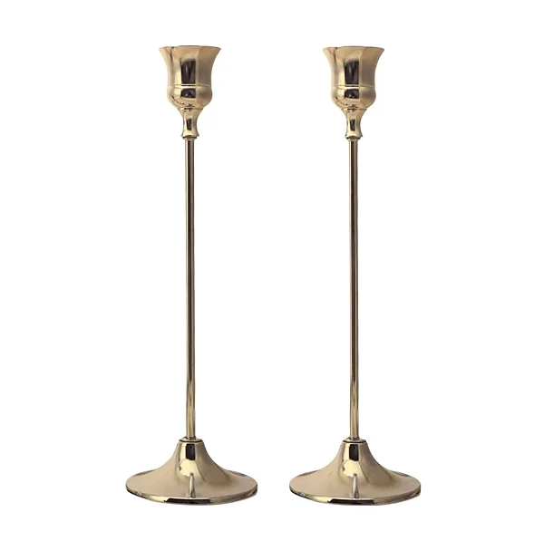 Par de Castiçais de Aço Inoxidável