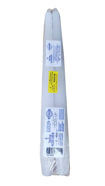 Par de velas para castiçal lisa - Shabat