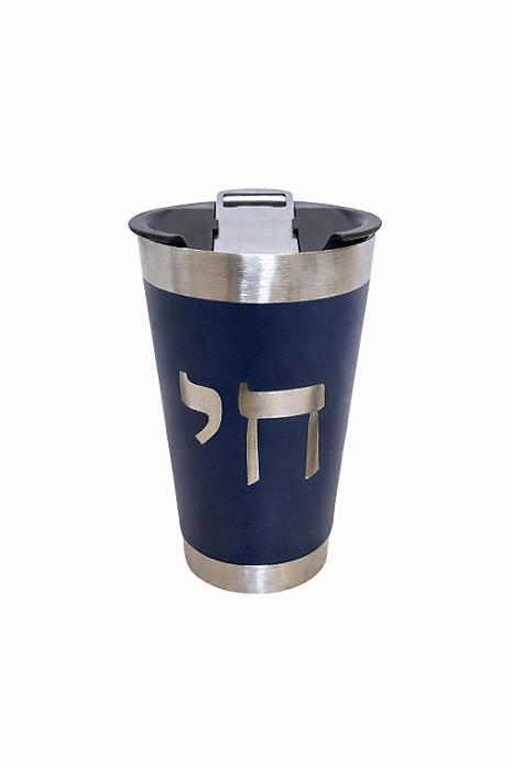 Copo térmico - Chai ("vida") Azul Marinho