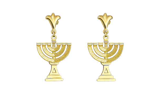Brincos Menorá Dourado