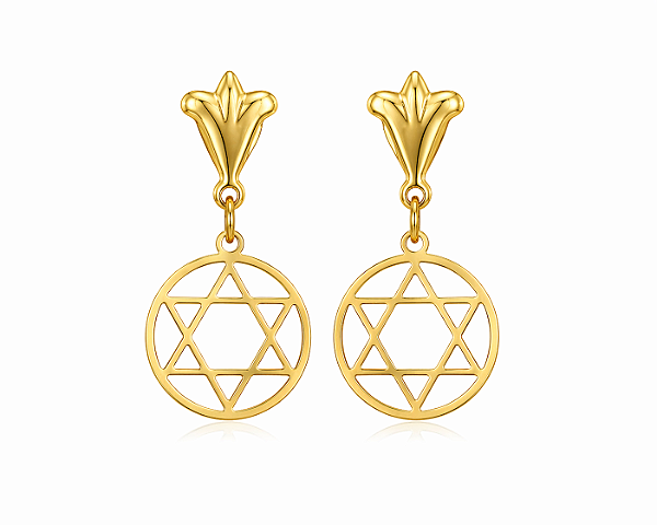 Brincos Estrela de David Redondo - Dourado