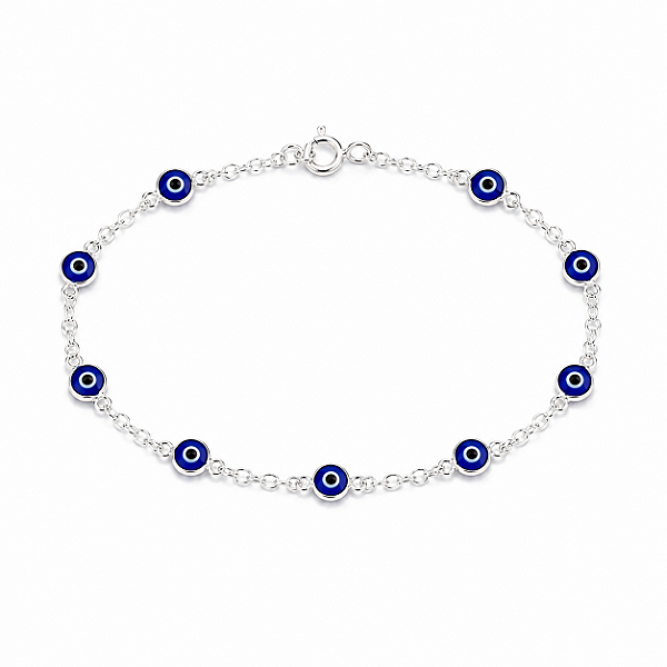 Pulseira Olho Grego em Prata 925 - Azul