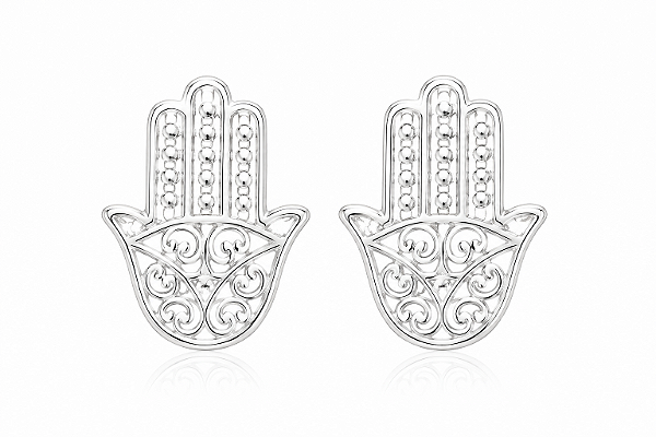 Brinco Hamsa de Prata 925