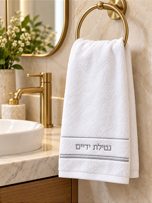 Toalha Para Lavabo Branca - Netilat Yadaim
