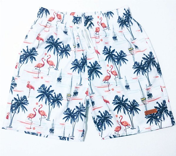 Shorts masculino FLAMINGO branco