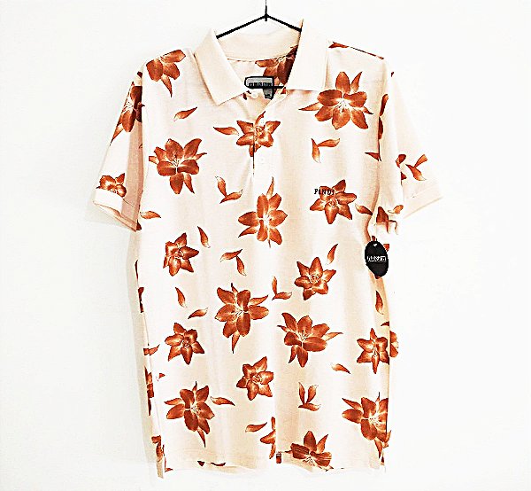 Polo FLORAL laranja - FINDI®