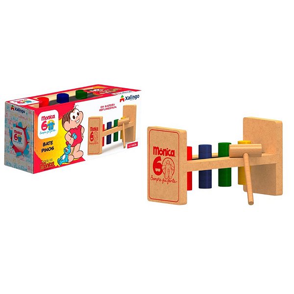 Conjunto Jogos Educativos Madeira Pedagógicos Brinquedo (Bate