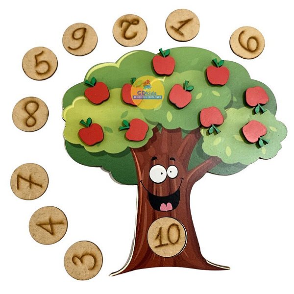 Jogo Educativo Montando Os Numeros em Madeira + 4 Anos no