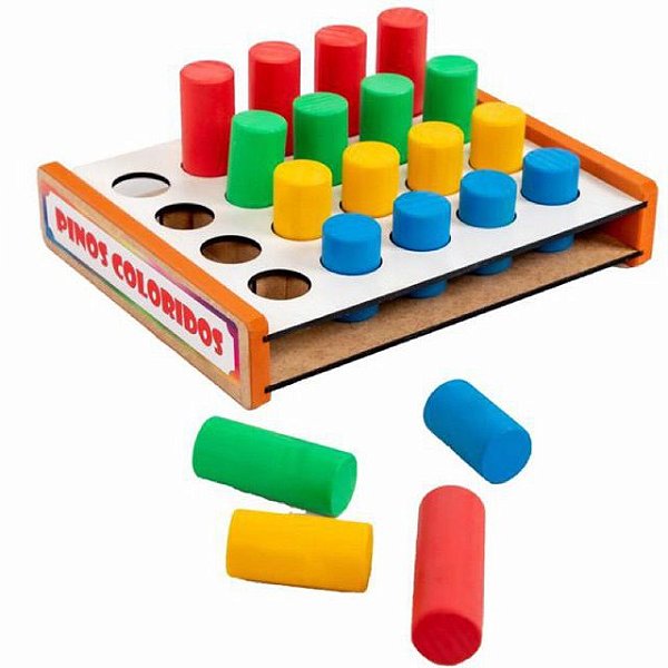 Brinquedo educacional blocos montessori de encaixar, peças de