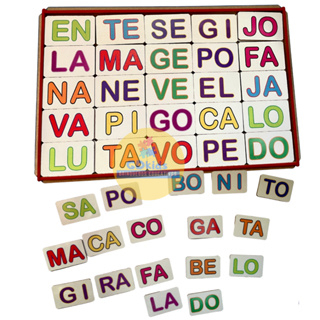 Jogo Formando Palavras Infantil Madeira Educativo Alfabeto