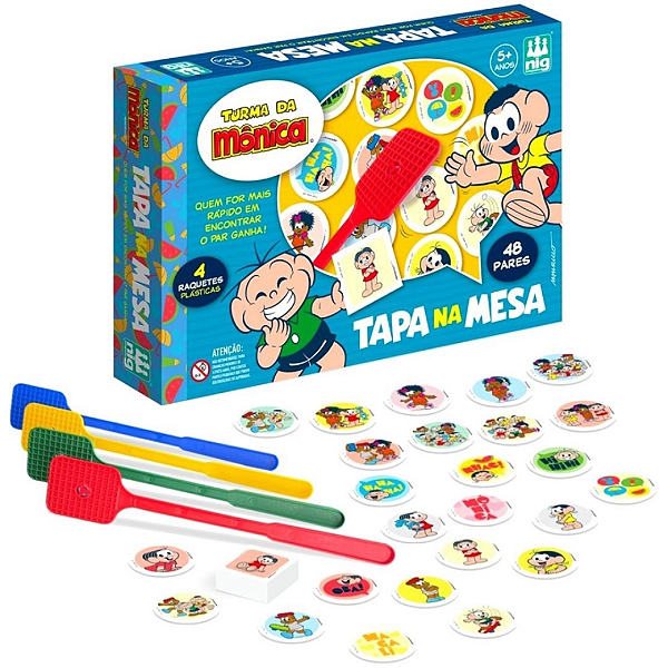 Jogo Infantil Tapa na Mesa Turma da Mônica Nig Brinquedos