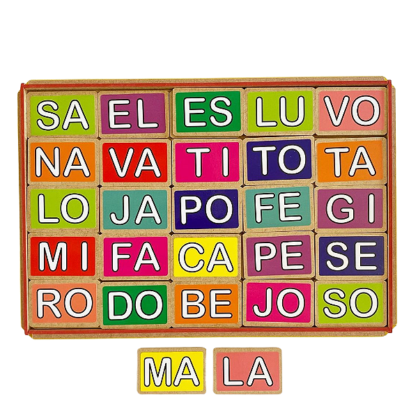 Formando Palavras Sílabas Pedagógico Educativo 50 Peças Mdf