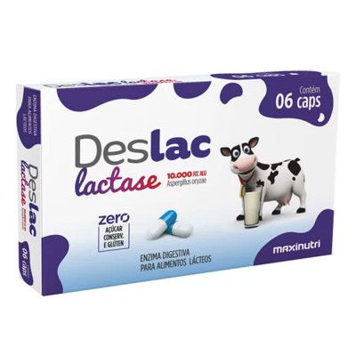 Deslac Lactase 10.000Fcc 12x6 Cáp- Maxnutri