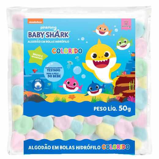 Bola De Algodão Colorido Cremer Baby Shark Com 50G