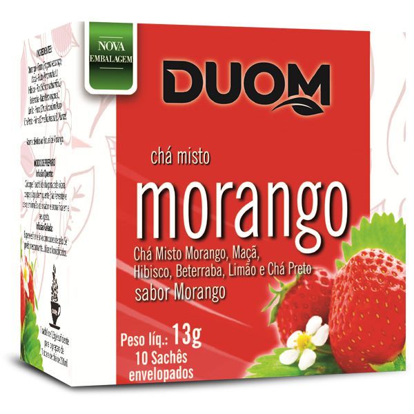 Chá De Morango 10 Sachês Duom