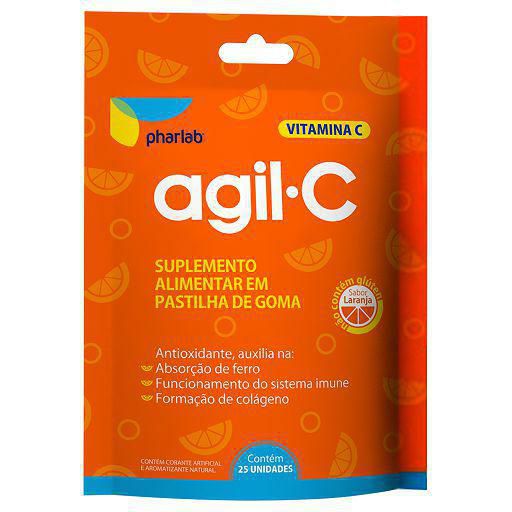 Agil C 45 Mg 25 Past Goma Vitamina C Pharlab Sim