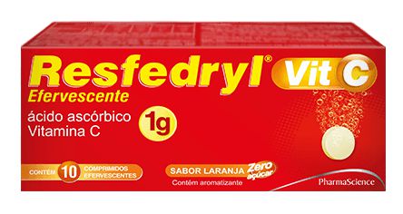Resfedryl Vit C 1 G 10 Cp Efev Vit C Pharmascience