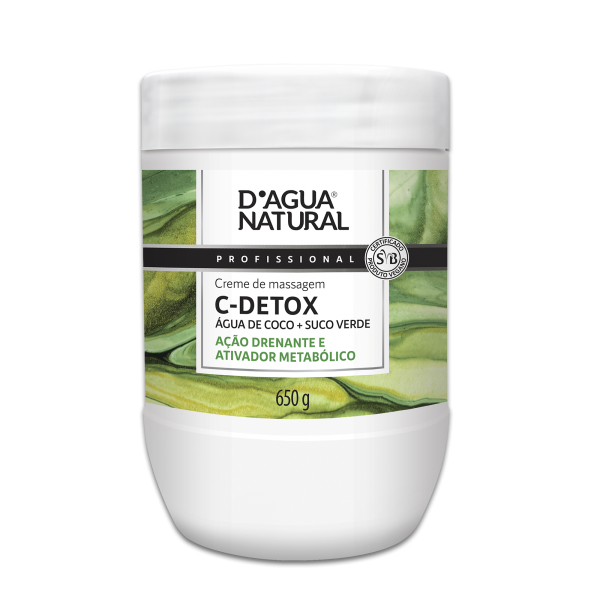 Creme De Massagem C-Detox 650G- D'Agua Natural