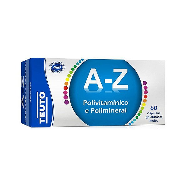 Polivitamínico E Polimineral A-Z Com 60 Cápsulas Teuto