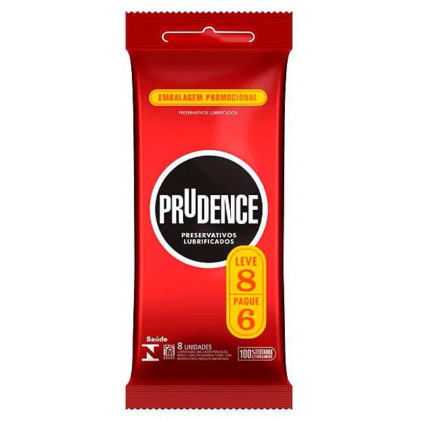 Preservativo Prudence Lubrificado Tradicional 8 Unidades
