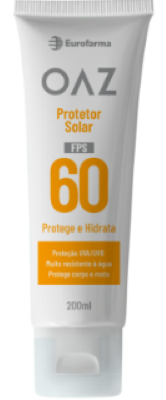 Protetor Solar OAZ 60 FPS Creme - 200 ml