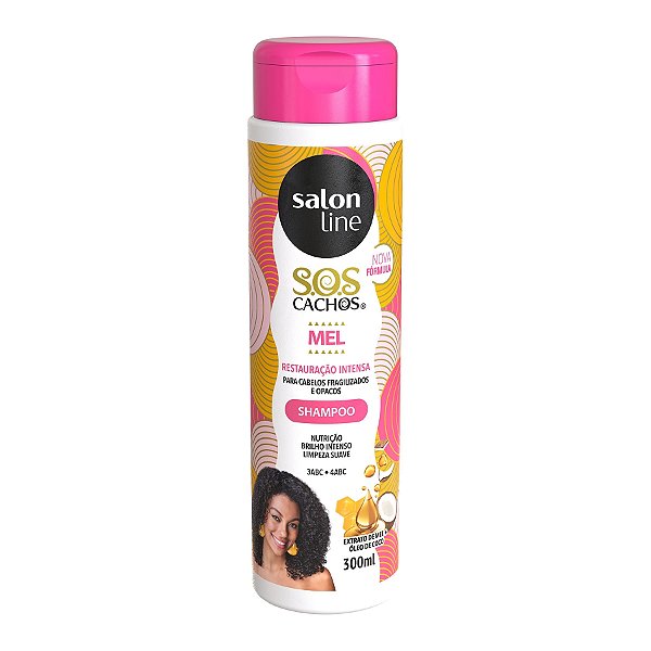 Shampoo SOS Cachos Mel Cachos Intensos Salon Line 300ml