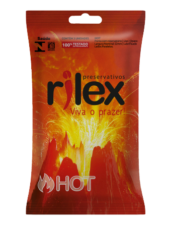 Preservativos Hot Sachê 3 Unidades - Rilex