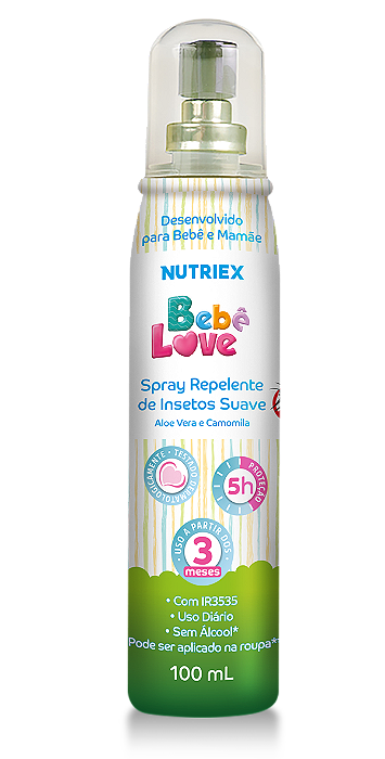 Spray Repelente De Insetos Suave Bebê Love 100ml- Nutriex