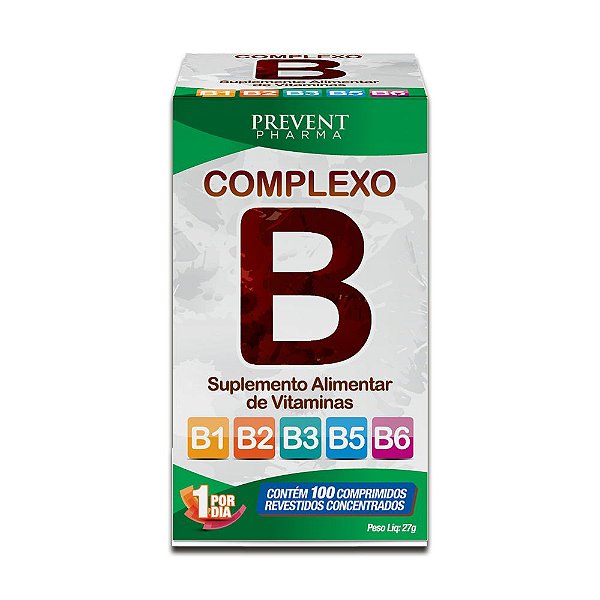 Vitamina Complexo B Com 100 Comprimidos Prevent Pharma