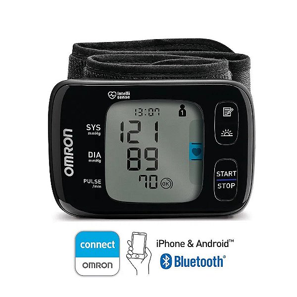 Monitor De Pressão Arterial De Pulso C/ Bluetooth Hem-6232T Omron