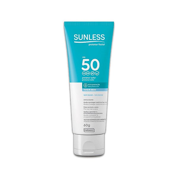 Protetor Solar Facial Sunless Sem Cor Fps50 60G Farmax