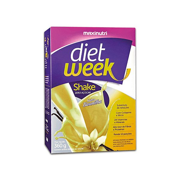 Diet Week Shake 360g Sabor Baunilha - Maxinutri