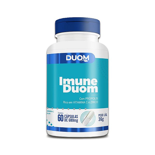 Imune Duom Vitamina C +Zinco +Própolis C/60 Cápsulas