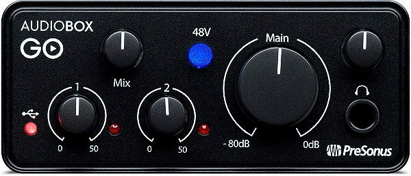 Interface de audio PRESONUS AUDIOBOX GO - Tudo pra estúdio